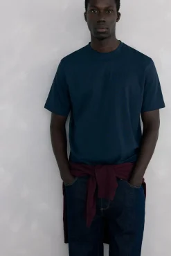 Pedro del Hierro T-Shirts-T-shirt logo Azul