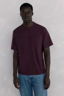 Pedro del Hierro T-Shirts-T-shirt logo Bordeaux