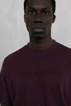 Pedro del Hierro T-Shirts-T-shirt logo Bordeaux
