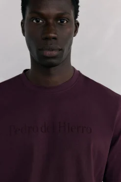Pedro del Hierro T-Shirts-T-shirt logo Bordeaux