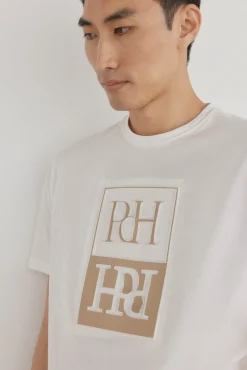 Pedro del Hierro T-Shirts-T-shirt logo relevo Branco