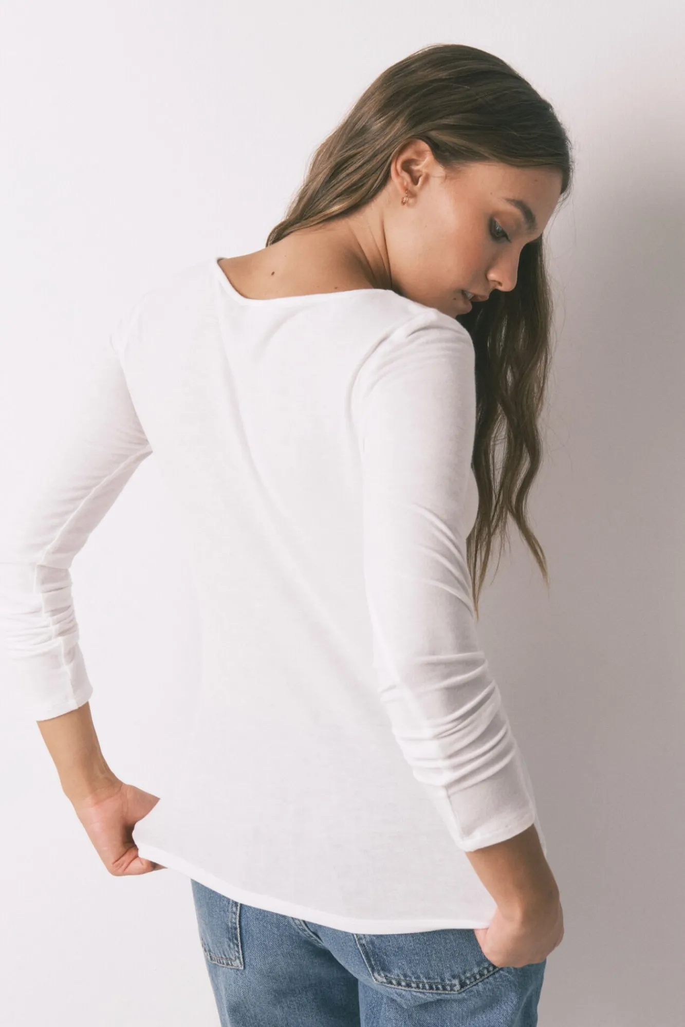 Women'secret T-Shirts-T-shirt malha de malha super macia branco