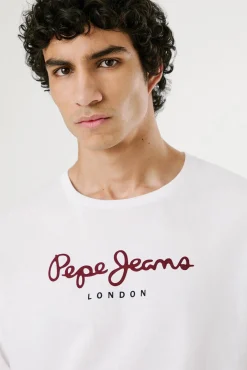 Pepe Jeans T-Shirts-T-shirt manga comprida branco