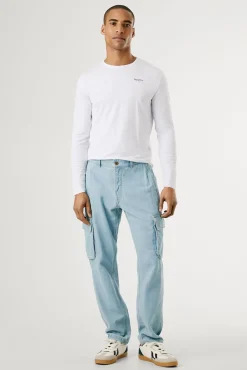 Pepe Jeans T-Shirts-T-shirt manga comprida branco