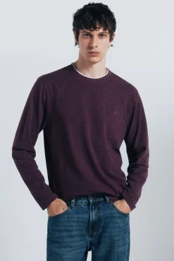 Springfield T-Shirts-T-shirt manga manga dupla mescla estampado