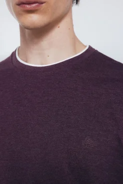 Springfield T-Shirts-T-shirt manga manga dupla mescla estampado