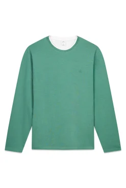 Springfield T-Shirts-T-shirt manga manga dupla mescla verde