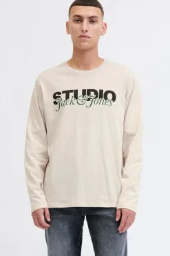 Jack & Jones T-Shirts-T-shirt manga Studio cinzento