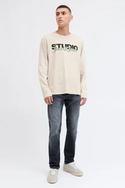 Jack & Jones T-Shirts-T-shirt manga Studio cinzento