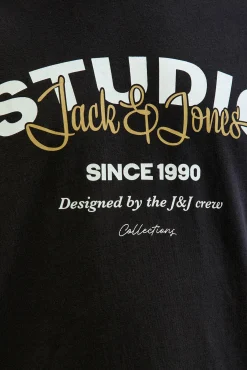 Jack & Jones T-Shirts-T-shirt manga Studio preto