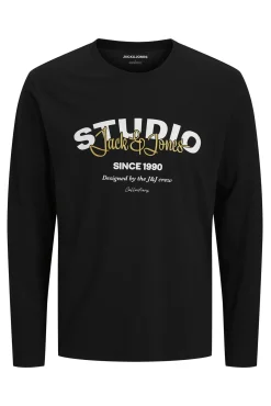 Jack & Jones T-Shirts-T-shirt manga Studio preto