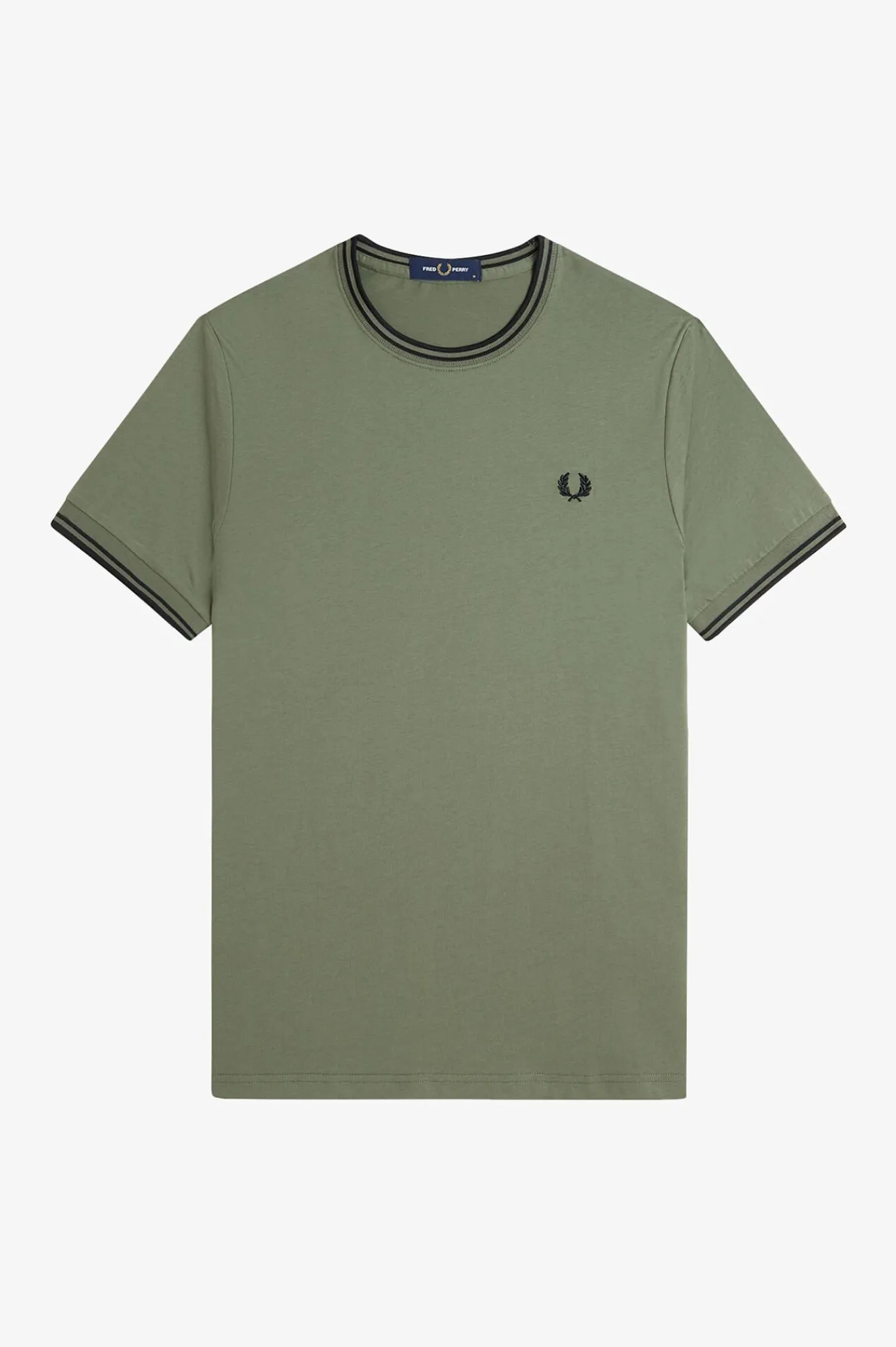 Fred Perry T-Shirts-T-shirt masculina de manga curta Verde