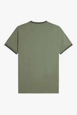 Fred Perry T-Shirts-T-shirt masculina de manga curta Verde