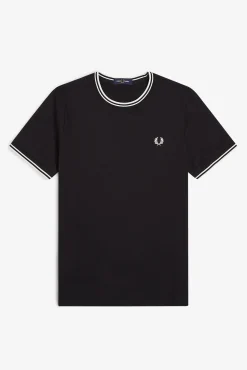 Fred Perry T-Shirts-T-shirt masculina de manga curta Preto