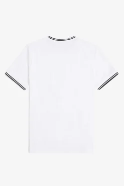 Fred Perry T-Shirts-T-shirt masculina de manga curta Branco