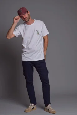 Cloking T-Shirts-T-shirt Nunca Pare de Explorar Branco