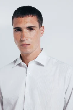 Springfield Camisas-T-shirt popelina riscas azul