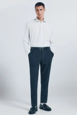 Springfield Camisas-T-shirt popelina riscas azul