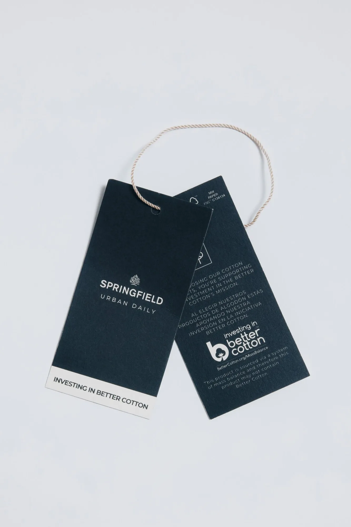 Springfield Camisas-T-shirt popelina riscas azul