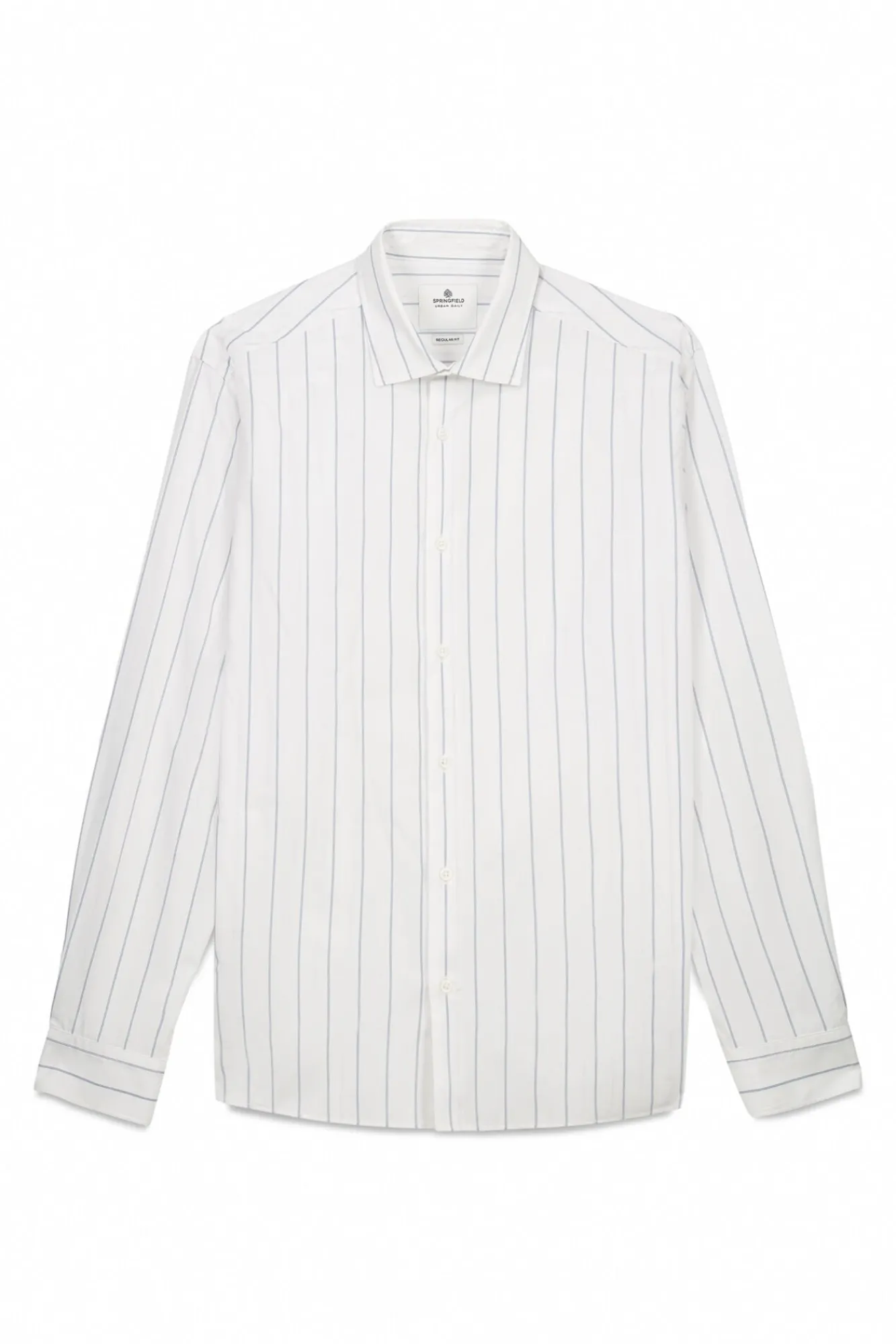 Springfield Camisas-T-shirt popelina riscas azul