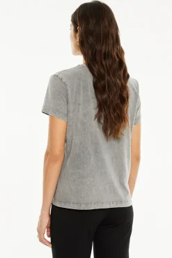 System Action T-Shirts-T-shirt posicional de caveira cinzento