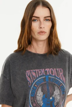 Systemaction T-Shirts-T-shirt posicional de guitarra cinzento