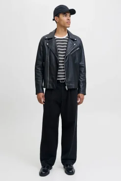 Jack & Jones T-Shirts-T-shirt riscas Cinzento