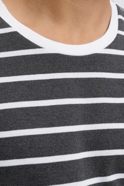 Jack & Jones T-Shirts-T-shirt riscas Cinzento