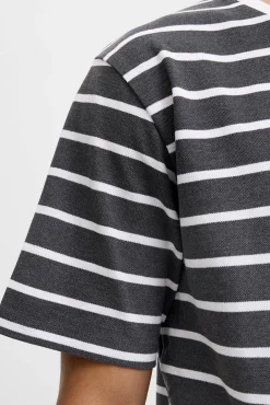 Jack & Jones T-Shirts-T-shirt riscas Cinzento