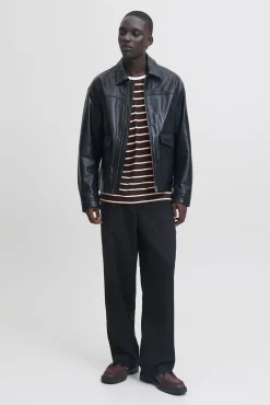 Jack & Jones T-Shirts-T-shirt riscas Castanho