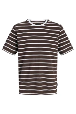Jack & Jones T-Shirts-T-shirt riscas Castanho