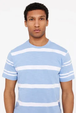 Cortefiel T-Shirts-T-shirt às riscas Azul
