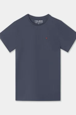 Silbon T-Shirts-T-shirt minilogo Azul