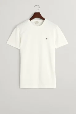 Gant T-Shirts-T-shirt slim fit Ecru