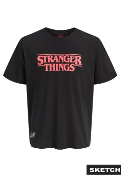 Jack & Jones T-Shirts-T-shirt Stranger Things preto