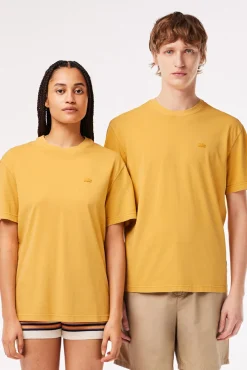Lacoste T-Shirts-T-shirt unissexo em algodão tingida naturalmente Amarelo