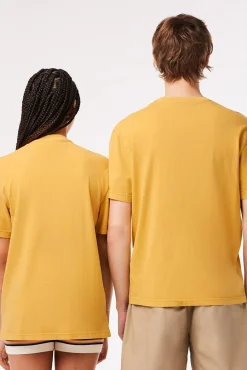 Lacoste T-Shirts-T-shirt unissexo em algodão tingida naturalmente Amarelo