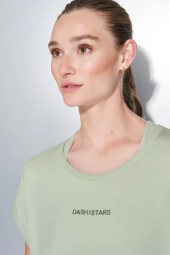 Dash and Stars T-Shirts-T-shirt extrassuave verde