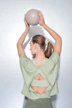 Dash and Stars T-Shirts-T-shirt extrassuave verde