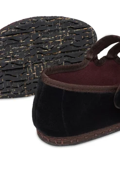 Flabelus Sabrinas|Rasos-Veludo Mary Janes Preto