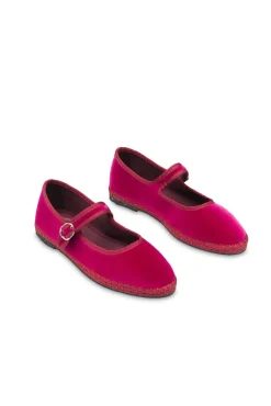 Flabelus Sabrinas|Rasos-Veludo Mary Janes Subiu