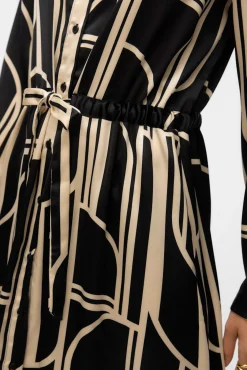 Vero Moda Vestidos-vestido camisa de cetim 7/8 Preto