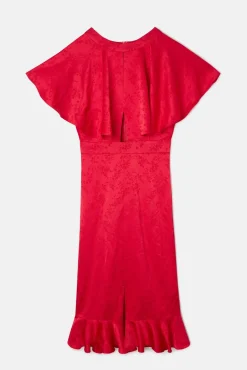 Silbon Vestidos-Vestido capa jacquard coleção evento Vermelho