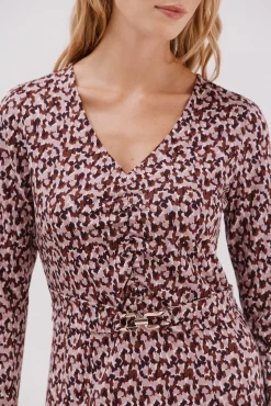 Cortefiel Vestidos-Vestido cinto Multicolorido