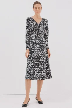 Cortefiel Vestidos-Vestido cinto Impress&atilde;o