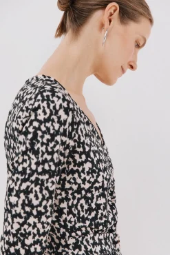 Cortefiel Vestidos-Vestido cinto Impress&atilde;o