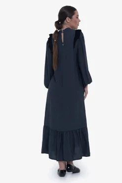 Cuplé Vestidos-Vestido com babados Cinzento