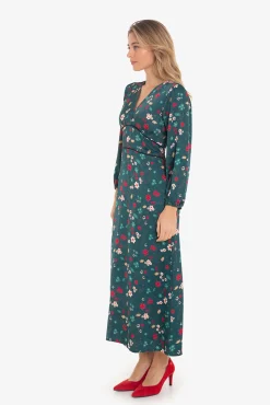 Cuplé Vestidos-Vestido com estampado asiática Multicolorido