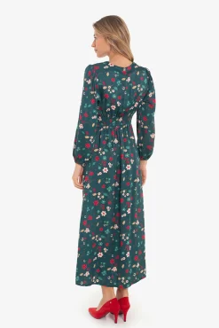 Cuplé Vestidos-Vestido com estampado asiática Multicolorido