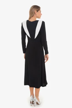 Cuplé Vestidos-Vestido com ombreiras Preto